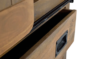 Aparador de Madera Rústico Moderno Industrial para Sala de Estar y Gabinetes Decorativos con Puertas Corredizas - Product Image 3