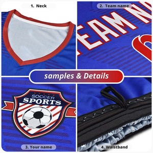Conjunto de Uniforme de Fútbol Personalizable, Cuello Redondo, Impresión Digital, 100% Poliéster, Transpirable, de Secado Rápido, Manga Corta, Unisex, para Adultos - Product Image 2