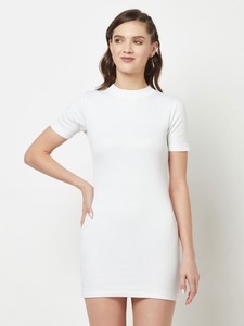 Vestido Ajustado de Manga Corta con Tejido Acanalado de Alta Calidad, Proveedor de Vestidos de Punto Ajustados, Marca Privada - Product Image 5