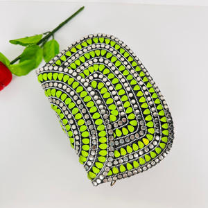 Bolso de Mano Tipo Clutch de Aluminio Chapado en Oro Hecho a Mano, Estilo Vintage Antiguo, con Mosaico, para Mujer, Bolso Cruzado Moderno con Escultura Pulida - Product Image 3