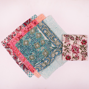 Pañuelos de Algodón Estampados, Multicolores, Florales, Estilo Vintage, Pañuelo Cuadrado, para Viajes, Ciclismo, Senderismo, Regalo de Boda - Product Image 4