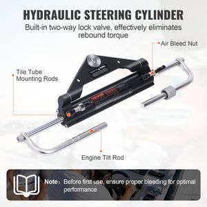 Kit di Sterzo Idraulico Fuoribordo da 150 CV per Imbarcazioni Marine, Pompa Timone con Cilindro Bloccabile a Due Vie, 26 Piedi, per Barche Fino a 150 CV - Product Image 5