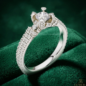 Luxury 9K 10K 14K 18K White Gold Round Cut Moissanite Engagement Ring for Women with IGI Certificate - Product Image 4
