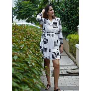 Vestido Casual Blanco Yin Yang - Product Image 3