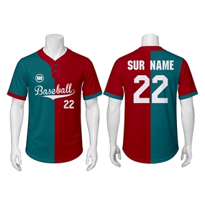 Wida Sports Professional Custom Baseball Jerseys Premium Sublimated Anti-Bacterial V-neck Half Sleeve Teamwear Athletic Apparel - Product Image 1