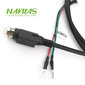 Assemblaggio cavo di alimentazione DIN 5P personalizzabile con terminali forcella vanga - Product Image 6