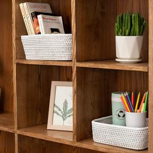 Ensemble de 3 paniers de rangement en rotin tressé multifonctionnels, écologiques, personnalisables (OEM & ODM) pour comptoir de cuisine décoratif - Product Image 3