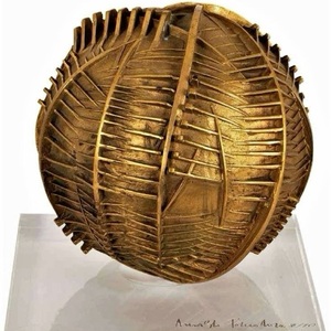 Sculpture abstraite traditionnelle en laiton et aluminium, art décoratif en métal, statue, figurine d'art métallique pour hôtel, décoration de table à domicile - Product Image 1