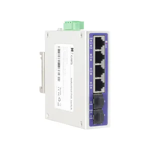 Din-Rail Wall Mounting Industrial POE Switch 6 Gigabit Port 2 Optical Fiber Port 1000M Fiber Network POE Switch