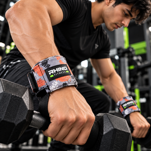 สายรัดข้อมือลายพรางคุณภาพสูง Rhino Fitness สำหรับยกน้ำหนัก พร้อมแถบตีนตุ๊กแก สำหรับออกกำลังกาย - Product Image 2