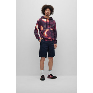 Sudadera con capucha personalizada para hombre, teñida, 100% algodón, con cordón, de color liso, de peso pesado, estilo oversize, para invierno, estilo urbano. - Product Image 3