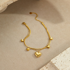 Ocean Theme Trendy 18k Gold Plated Zircon Stainless Steel <b>Beach</b> Charm Anklet for Gift - Product Image 4