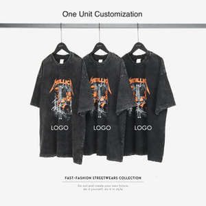 Camiseta Gráfica DTG para Hombre, Estilo Urbano, Personalizada, 100% Algodón, Gruesa, Oversize, Lisa, Vintage, Lavada al Ácido, para Serigrafía - Product Image 5