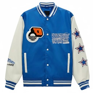 Custom Embroidered <b>Leather</b> Bomber <b>Jacket</b> Premium Genuine <b>Leather</b> Casual Outerwear OEM ODM Factory Sample Service - Product Image 4