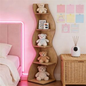 <b>Corner</b> Bookshelf Elegant Display Rack for Home or Office Bookcases & Bookshelves - Product Image 3