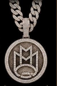 Round <b>Rhinestone</b> Letter M Brooch Alloy Fashion Pin <b>Jacket</b> Accessory Gift - Product Image 4