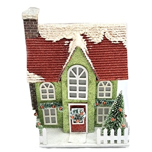 Gran oferta, varios tamaños, Decoración de mesa colgante de Navidad esmerilada brillante, luz de Casa de papel para celebraciones navideñas - Product Image 4