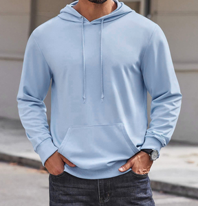 Sweat-shirt à capuche en molleton épais pour homme, 100% coton, anti-boulochage, avec poche, coupe classique, décontracté pour l'hiver - Product Image 3