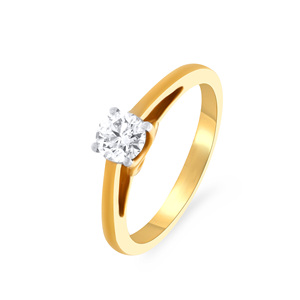 Anillo Solitario Sublime Gleam, Anillo de Oro Solitario Clásico Premium de Seis Puntas con Corte Redondo y Diamante Cultivado en Laboratorio de Alta Calidad - Product Image 1