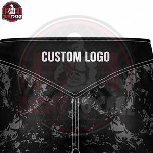 Pantalones Cortos de MMA Sublimados Personalizados al por Mayor, Tejido Transpirable Elástico de Alto Rendimiento con Costuras Resistentes, 100% Poliéster - Product Image 4