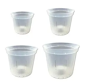 Vaso de orquídea transparente para pendurar, vaso de plástico transparente para pendurar na orquídea, para jardinagem, plantas verdes, pp