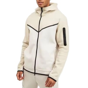 Sudadera con capucha de algodón polar de alta calidad con cremallera completa, personalizada con logo, para hombre, ideal para deporte, gimnasio y ropa urbana, venta al por mayor. - Product Image 2