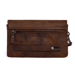 Bolso de mano de cuero genuino con elegante artesanía, organizador compacto y diseño de cierre seguro para bodas, viajes y negocios. - Product Image 3