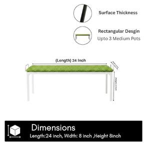 Soporte Metálico para Plantas con Césped Verde, Porta Macetas Decorativo para Balcón, Jardín y Hogar, Incluye Tapete de Césped Artificial - Product Image 3