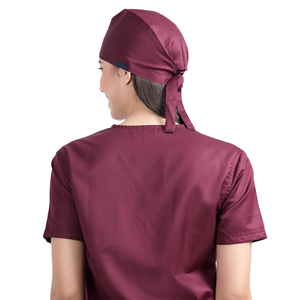 OEM Women Adjustable <b>Scrub</b> <b>Cap</b> Surgical Medical Nurse Hat Breathable Cotton Hospital Headwear Custom Logo <b>Cap</b> Supplier - Product Image 5