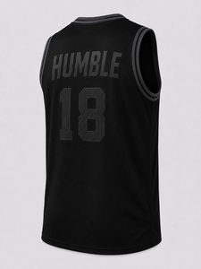 Maillot de basket-ball FLY Humble 18 noir pour homme, débardeur sans manches en mesh, imprimé par sublimation, respirant, vêtements de sport, nom du joueur inclus - Product Image 3