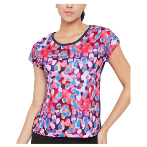 Camiseta de Mujer con Cuello Redondo y Manga Corta, Estampado Sólido, Transpirable, Tejida, 100% Lona, Corte Ajustado, Informal, para Primavera/Verano - Product Image 1