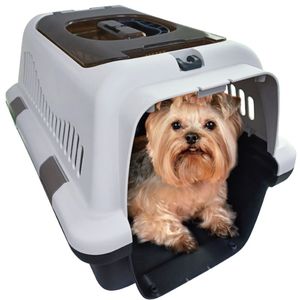 Panier de transport pour animaux SunnyWheel SW-KC-117, cage de voyage portable pour chien et chat, boîtier en plastique moulé avec poignée - Product Image 4