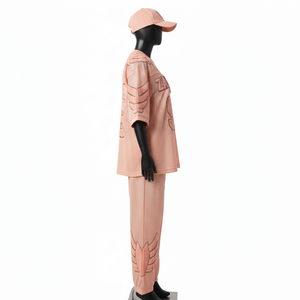 ชุดเซ็ต 2 ชิ้นสำหรับผู้หญิง ผ้าตาข่าย คุณภาพพรีเมียม 180 GSM โพลีเอสเตอร์ระบายอากาศ ชุดกีฬา สกรีนโลโก้ตามสั่ง ชุดเซ็ตผู้หญิง - Product Image 3