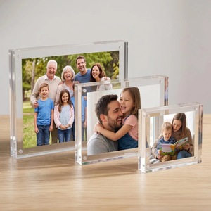 Cadre photo rectangulaire en acrylique transparent 4 couleurs, impression UV, incassable, étanche, sur pied, horizontal, pour table, moderne - Product Image 4