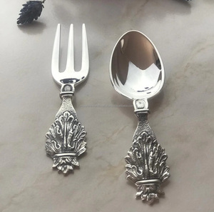 Thép được nhân đôi thiết kế độc đáo nhà hàng khách sạn Bạc thép không gỉ bạc Flatware dao kéo đặt ở mức giá thấp nhất - Product Image 1