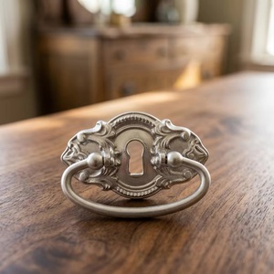 Traditional <b>Ceramic</b> Industrial Eco-Friendly Drawer Handle Flat Shape White Distressed Design Dresser Cabinet Living Furniture - Product Image 1