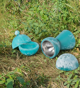 Brûleur d'encens en résine dorée Mabkhar avec boîte de rangement pour Oud |   Parfum d'ambiance - Product Image 4