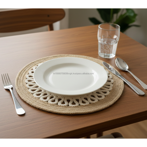 Mantel Individual Redondo de Yute Natural Premium AG Elements, 14 Pulgadas, Tejido a Mano, Contemporáneo, Ecológico, Antideslizante, 2 mm de Grosor, Decoración para Comedor - Product Image 5