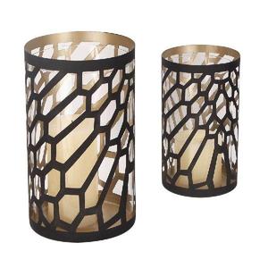 Handcrafted Iron Votive Holder-Elegant Durable Home Decor Black <b>Gold</b> Customizable Printing (1 Color) AZORA INDUSTRIES M-56 - Product Image 3