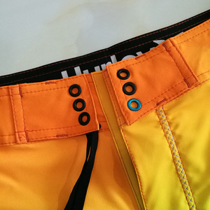 Shorts de bain dégradés pour hommes, taille mi-haute, cordon de serrage, séchage rapide, en polyester, avec bande latérale, décontractés, pour l'été - Product Image 5