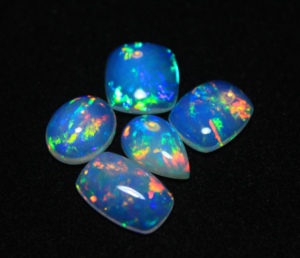 Natural Ethiopian Opal 8-12mm Cabochon Super Fine Quality Multi Fire Gemstone October Birthstone Blue Flashy Loose Opal Gemstone - Product Image 5