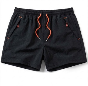 Shorts de course pour hommes, taille mi-haute, en maille/nylon, respirants, imperméables, séchage rapide, écoresponsables, avec fermeture élastique à la taille - Product Image 4