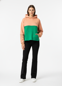 Sweat à capuche court personnalisé en molleton 350 GSM en coton biologique recyclé – Haut court de haute qualité pour femme - Product Image 2