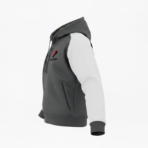 Sweat-shirt à capuche zippé pour homme, décontracté, avec manches contrastantes, en molleton de coton, chaud, vêtements de sport, fournisseur en gros - Product Image 5