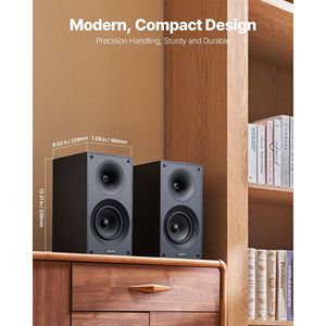 Altavoces Estéreo Pasivos de 300W para Estantería, Woofer de 5.25 Pulgadas, Tweeter de 1 Pulgada, Rejilla Desmontable, 65Hz-2, Altavoces de Alto Rendimiento - Product Image 5