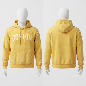 Sweat-shirt à capuche personnalisé en coton vert avec poche, design unisexe, vêtement décontracté pour l'automne - Product Image 3