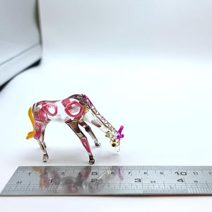 New Handmade High Borosilicate Glass Murano Giraffe 3D Stacked Folk Art Ornaments India Tiny World Easter Rajasthan - Product Image 4