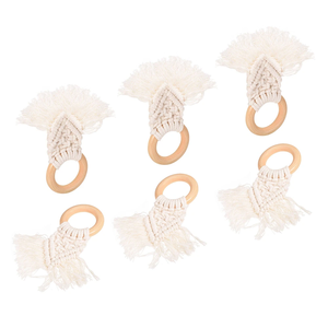 Juego de Anillos para Servilletas de Macramé con Cuentas, para Decoración de Mesa, Anillos para Ropa, Vajilla y Accesorios de Cocina - Product Image 6