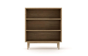 Mid Century Modern Wooden <b>Bookshelf</b> Rectangle Design Durable Indoor Living Room Furniture Decoration - Product Image 6