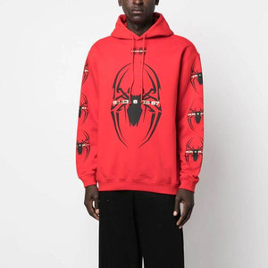 Sweat-shirt à capuche unisexe, nouvelle arrivée, imprimé araignée élégant, ODM, écologique, vêtements de rue d'hiver, en polaire, avec poche, polyester/coton - Product Image 2